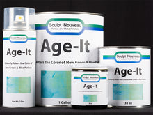 Sculpt Nouveau Age-It in 8oz., 32oz., and 1 gallon containers and 12oz. spray cans