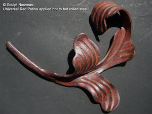 Sculpt Nouveau Universal Red Patina applied hot to steel