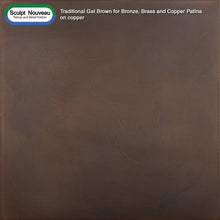 Sculpt Nouveau Traditional Gel Brown for Bronze, Brass and Copper on copper